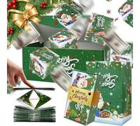 Scatola Sorpresa, Scatola Di Un'esplosione Sorpresa, 10 Pezzi Scatola Di Distributore D'argento Scatola Di Natale Rebondissant, Per L'anniversario, Natale, Anniversario (#C)