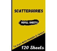 Scattergories Refill Sheets: 120 Paper Sheets for Playing Scattergories Board Game Refills Pad- Score Game Record Book - Handy Size 6x9 (Matte Cover)