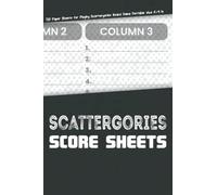 Scattergories Score Sheets: 120 Paper Sheets for Playing Scattergories Board Game, Portable size 6×9 in