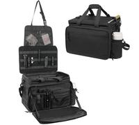 SCAVATA Bolsa organizadora de patrulla policial, equipo de policía para asiento delantero de coche con sistema Molle (negro)