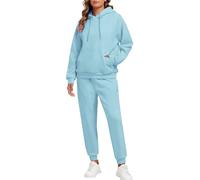 SCBFDI Chandal Mujer Completo Invierno Ropa Deportiva Sudadera con Capucha | Set de Dos Piezas con Polar, Conjunto Suave para Gimnasio, Otoño Invierno, Hogar y Salidas Casuales