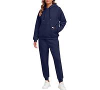 SCBFDI Chandal Mujer Completo Invierno Ropa Deportiva Sudadera con Capucha | Set de Dos Piezas con Polar, Conjunto Suave para Gimnasio, Otoño Invierno, Hogar y Salidas Casuales