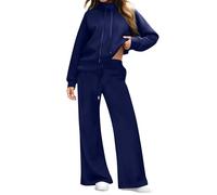 SCBFDI Ropa Deportiva Mujer Otoño Chándal Elegante Conjunto de Gimnasio | Casual y Deportivo Completo y Suave, Holgado, Ideal para Oficina, Gimnasio y Tiempo Libre, Cómodo