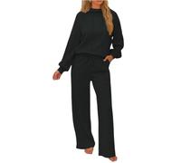 SCBFDI Ropa Deportiva Mujer Otoño Chándal Elegante Conjunto de Gimnasio | Casual y Deportivo Completo y Suave, Holgado, Ideal para Oficina, Gimnasio y Tiempo Libre, Cómodo