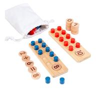 SCBOY Juguetes Montessori Regletas Matematicas Niños De Números Aprendizaje De Madera De Suma Y Resta Dentro De 20 con Bolsa De Almacenamiento para Niños De 2 3 4 5 6 Años