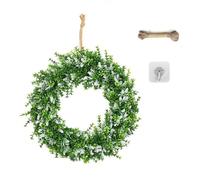 SCBOY Orquídeas Coronas para Puertas 45 Cm Primavera Verano Realista Artificial Decoración para Puertas De Entrada Corona para Puertas Todo El Año para Bodas San Valentín Estilo Rústico Ventanas