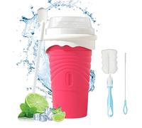 SCBOY Slushy maker cup,Maquina de granizados de silicona,Cuchara pajita 2 en 1 con cepillo para tazas,Para hacer granizado