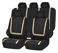 SCBSTKBGGW Coche Juego Fundas Asiento para Hyundai para Santa Fe para Solaris para Sonata para Tucson 2009-2017 Funda Protectora Cojín Soporte Asiento Automóvil(9pcs Set Beige)