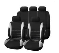 SCBSTKBGGW Coche Juego Fundas Asiento para Ranger para S-MAX para C-MAX para Ecosport para Fusion 2002-2005 Funda Protectora Cojín Soporte Asiento Automóvil(Red-Brown-Panel)