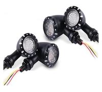 SCBSTKBGGW Luz Señal Giro Moto Motocicleta Intermitente Luz Indicadora De Señalización Luces Giro Lámparas Intermitentes 12 V 10 Mm(2 PCs-Black)