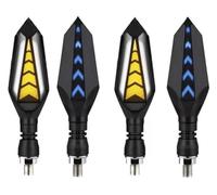 SCBSTKBGGW Luz Señal Giro Moto para Yamaha MT 07-09 TMAX 500 530 Flechas De Motocicleta Luz LED Intermitente Secuencial Luces Intermitentes Flujo Continuo(4pcs Red)