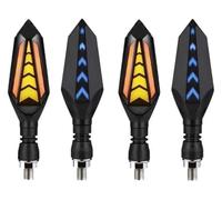 SCBSTKBGGW Luz Señal Giro Moto para Yamaha MT 07-09 TMAX 500 530 Flechas De Motocicleta Luz LED Intermitente Secuencial Luces Intermitentes Flujo Continuo(4pcs Clear)