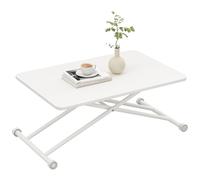 SCBTGKLN Mesa de Centro Elevable, Mesa Auxiliar for Sala de Estar, Mesa Auxiliar Salon Moderna Pequeña for Espacios Pequeños, Mesas de Centro, Mesa Elevable Salon, Color Blanco