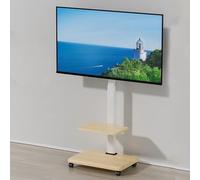 SCBTGKLN Mueble TV, Muebles TV, Movel TV, Moveis TV, Móvel TV, Carrito for TV Móvil con Ruedas, for Televisores de Pantalla Plana de 32 a 65 Pulgadas, for Oficina en Casa(White)