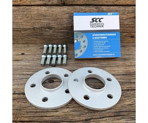 SCC Placas Distanciadoras 30mm 2x15mm Aluminio Para BMW 5x112 + Tornillos
