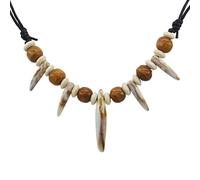 Scddboy - Collar de la selva con diseño de cavernas o collar prehistórico para la oración de la tribu india amarillo