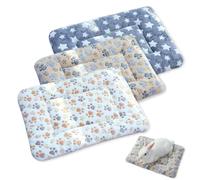 SCDZY Cama para hámster de 3 piezas, cálida cama de peluche lavable a | Cama para conejos de indias, suave y cómoda, de felpa, duradera, para conejos, hámsters, cerdos