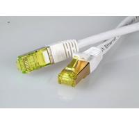 SCE Network - 25,0 m 25 m CAT.6 A CAT6 a Patch Cable 10 Gbit Cable de red, color blanco, S/FTP, con conectores dorados. y contactos, para para muchos Aplicaciones como: Computer, Servidor, Consola de juegos, TV, TV, Router, DSL, Android Sticks etc.