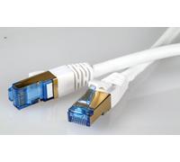 SCE Network - Cable de red de categoría 7 (3 m, 600 MHz, LAN, SFTP, 10 GB, libre de halógenos), color blanco