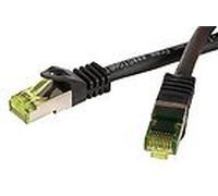 SCE Network - Cable de red de categoría 7 (3 m, 600 MHz, LAN, SFTP, 10 GB, libre de halógenos), color negro