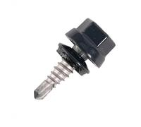 SCELL-IT - Tornillo de acero para coser (diámetro de 6,3 x 22 mm-TH12-Brun rojo, RAL8012, bolsa de 100-ZTCR-63022-8012)