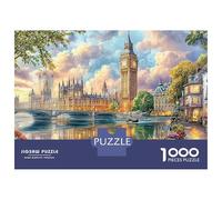 Scena del Ponte Della Torre 1000 Piezas Rompecabezas Clásico Actividades Familiares Cityscape di Calm River Jigsaw Juegos Educativos para Familiares Y Amigos 52x38cm/1000pcs