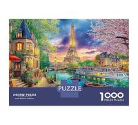 Scena del villaggio Della Primavera 1000 Piezas Rompecabezas Colorido DecoracióN Familiar Città da sogno dal fiume Jigsaw Juegos Educativos para Adultos 70x50cm/1000pcs