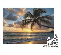 Scène de Plage au Coucher du Soleil 70x50cm/1000pcs Puzzles Adaptés Aux Adultes Et Aux Personnes Âgées De 14 ANS Et Plus