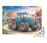 Scène de tracteur Rural 1000 Piece Picture Puzzle Adults and Children Style de scène de Village Rural Cadeau Moment De Calme Décoration De La Maison Entraînement Cérébral 52x38cm/1000pcs