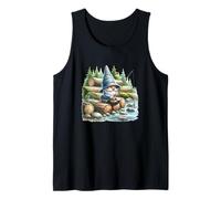 Scene Fishing Accessories For Gnome Lovers And Fishing Dad Camiseta sin Mangas