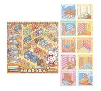 Scene Sticker Book, Shop Scene Stickers, Miniature Shop Scenes Stickers, Grocery Store Decals, DIY Cartoon Decals For Kids Craft Enthusiasts Rainy Day Activity