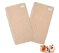 Scenereal Guinea Pig Juego de 2 fundas de forro polar lavables para orina de conejillo de indias ropa de cama a prueba de fugas almohadilla de orina de absorción de agua fuerte para animales pequeños