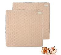 Scenereal Guinea Pig Juego de 2 fundas de forro polar lavables para orina de conejillo de indias ropa de cama a prueba de fugas almohadilla de orina de absorción de agua fuerte para animales pequeños