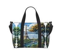Scenery of Paris - Bolsas de lona para viajes, ligeras para artículos personales, bolsas de viaje para mujeres, bolsas de gimnasio para hombres, Negro -, Talla única