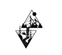 Scenery Theme Decor Wall Art Decorations Mountain Sign Gift Triangle For Living Room(A)