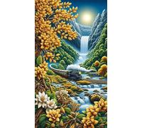 Scenic Tree Train Diamond Art Kits,5D Diamond Painting Kits for Adults,DIY Full Square Drill diamond painting kits For Beginners Rhinestone Embroidery Picture Art for Home Decor 60x130 cm