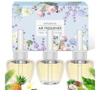 Scent-Hi Ambientador casa Recambio de Aceite Aromático, 3 x 19ml Hawaiano, Recargas para difusor eléctrico, Seguro de Usar en Cualquier Habitación, Compatible con Air-Wick/Glade
