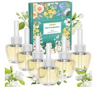 Scent-Hi Ambientador casa Recambio de Aceite Aromático, 6 x 19ml Recargas para difusor eléctrico, Seguro de Usar en Cualquier Habitación, Jazmín, Compatible con Air-Wick/Glade