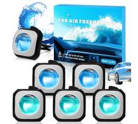 Scent-Hi Car Ambientador Coche, Brisa Marina y Coches Nuevos Clips para Ambientadores de Coche, Elimina y Previene los Malos Olores de tu Coche, Pack 6 Unidades (6 x 4 ml)