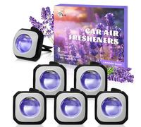 Scent-Hi Car Ambientador Coche, Lavanda Clips para Ambientadores de Coche, Elimina y Previene los Malos Olores de tu Coche, Pack 6 Unidades (6 x 4 ml)