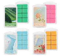 Scent-Hi Cera Perfumada Derretida, Cubos de Cera de Soja Perfumados para Calentadores de Cera, 4 Aromas - Citronela, Nardo, Pino, Pachulí, Paquete de 4