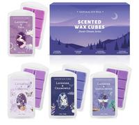 Scent-Hi Cera Perfumada Derretida, Cubos de Cera de Soja Perfumados para Calentadores de Cera, 4 Aromas, 4 piezas, Lavanda, Salvia, Gardenia, Sándalo y Manzanilla