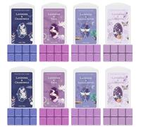 Scent-Hi Cera Perfumada Derretida, Cubos de Cera de Soja Perfumados para Calentadores de Cera, 4 Aromas, 8 piezas, Lavanda, Salvia, Gardenia, Sándalo y Manzanilla