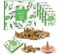 Scent-Hi Conos de Incienso Salvia Blanca, 120 Conos, Incienso Natural