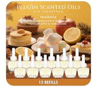 Scent-Hi Desodorante Casa Recarga 12x19ML - Malvavisco Soñado, Limón Siciliano, Manzana Dorada, Pastel de Vainilla, 4 Perfumes para Aire Wick/Glade Difusor Eléctrico