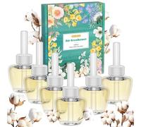 Scent-Hi Desodorante Casa Recarga 6x19ML - Algodón, Ambientador Eléctrico Recarga Adecuado para Aire Wick/Glade Difusor Eléctrico