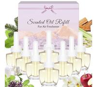 Scent-Hi Desodorante Casa Recarga 8x19ML - Citronela, Nardo, Pino, Pachulí, Ambientador Eléctrico Recambio Adecuado para Aire Wick/Glade Difusor Eléctrico