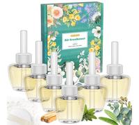 Scent-Hi - Desodorante para casa, recarga de 6 x 19 ml, palo Santo, Baby Powder, eucalipto salvia, 3 fragancias alternativas ambientador eléctrico recarga adecuada para aire Wick/Glade Difusor