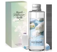 Scent-Hi Difusores Aromáticos, Talco para Bebés Aceite Perfumado, 200ml Difusor Perfumado, Ambientador para Dormitorio, Baño Oficina Decoración de Hogar