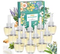 Scent-Hi Recambio de Aceite aromático, 12 Piezas *19ml Recargas para difusor eléctrico, Seguro de Usar en Cualquier Palo Santo, Salvia Eucalipto, Baby Powder, Algodón(Compatible con Air-Wick/Glade)